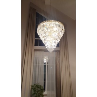 Большая хрустальная люстра №4 многоярусная