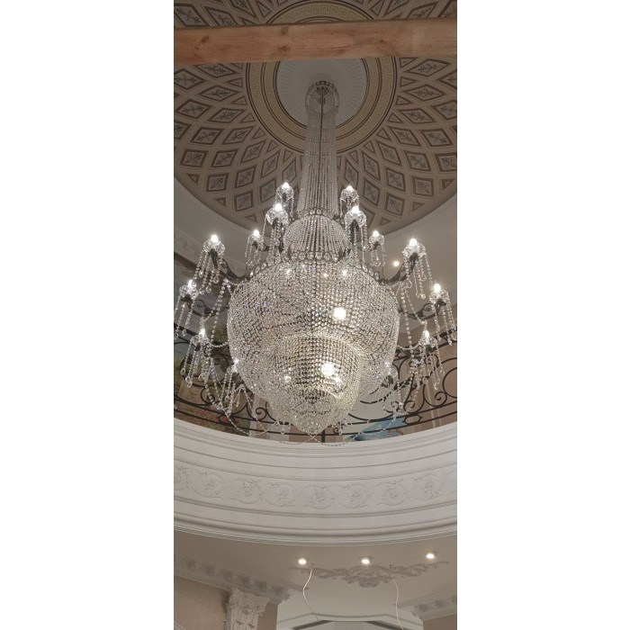 Большая хрустальная люстра №3 с рожками - Изображение 1