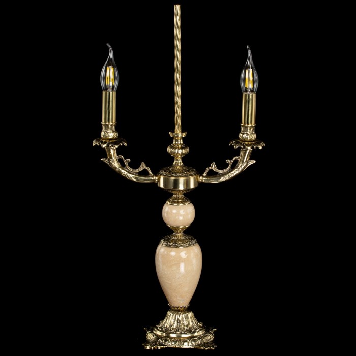 Настольная лампа Антик №2 с камнем - Изображение 6