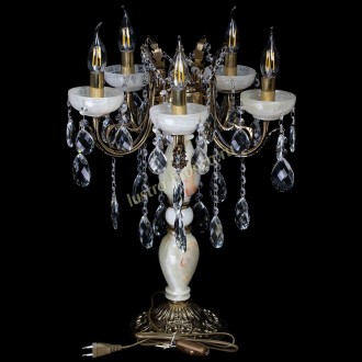 Настольная лампа Антик №5 с камнем - Миниатюра 3