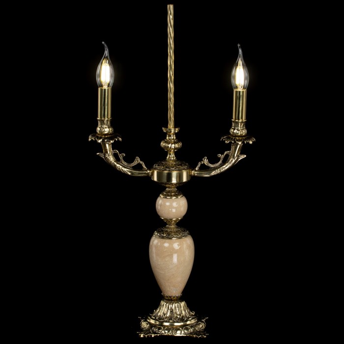 Настольная лампа Антик №2 с камнем - Изображение 7